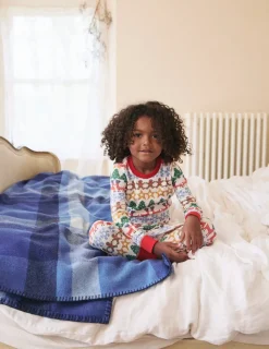 Sleepwear & Pajamas-Boden Snug Long John Pajamas-Gingerbread Fair Isle GingerbreadFairIsle