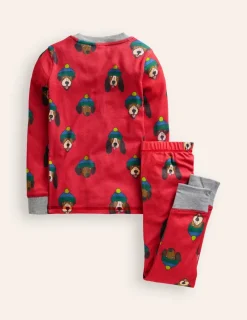 Sleepwear & Pajamas-Boden Snug Long John Pajamas-Poppy Red Dude Dogs PoppyRedDudeDogs