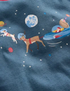Sleepwear & Pajamas-Boden Snug Long John Pajamas-Robot Blue Space Santa RobotBlueSpaceSanta