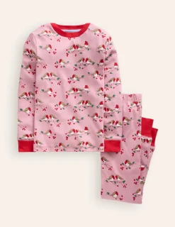 Sleepwear & Pajamas-Boden Snug Long John Pajamas-Rose Robins RoseRobins