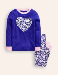Sleepwear & Pajamas-Boden Snug Long John Pajamas-Sapphire Blue Squirrel SapphireBlueSquirrel
