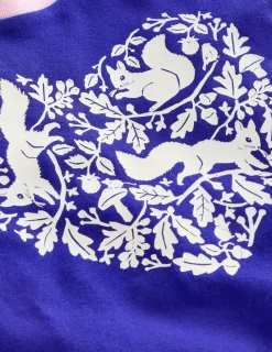 Sleepwear & Pajamas-Boden Snug Long John Pajamas-Sapphire Blue Squirrel SapphireBlueSquirrel
