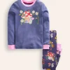 Sleepwear & Pajamas-Boden Snug Long John Pajamas-Vintage Blue Toadstool VintageBlueToadstool