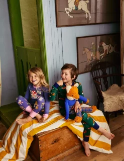 Sleepwear & Pajamas-Boden Snug Long John Pajamas-Vintage Blue Toadstool VintageBlueToadstool