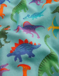 Sleepwear & Pajamas-Boden Snug Twin Pack Pajamas-Blue Dinos and Green Stripe BlueDinosandGreenStripe