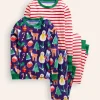 Sleepwear & Pajamas-Boden Snug Twin Pack Pajamas-Christmas Presents and Stripe ChristmasPresentsandStripe