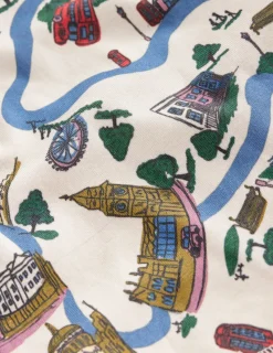 Sleepwear & Pajamas-Boden Snug Twin Pack Pajamas-London Scene and Stripe LondonSceneandStripe