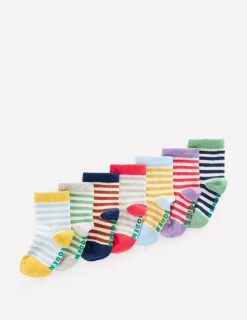 Socks & Underwear | Socks & Tights-Boden Socks 7 Pack (Baby Boy)- Stripes