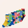 Socks & Underwear | Socks & Tights-Boden Socks 7 Pack-Multi Dinosaurs MultiDinosaurs