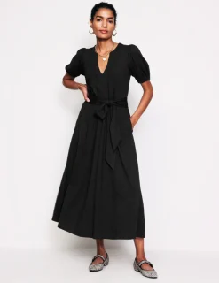 Dresses & Jumpsuits | Midi-Boden Sofia Trim jersey midi dress- Black