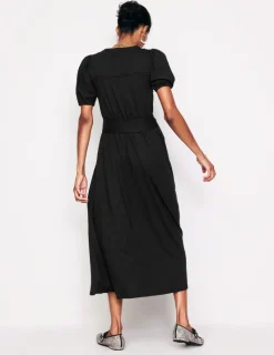 Dresses & Jumpsuits | Midi-Boden Sofia Trim jersey midi dress- Black