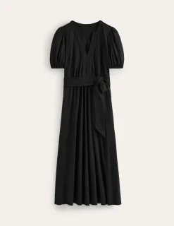 Dresses & Jumpsuits | Midi-Boden Sofia Trim jersey midi dress- Black