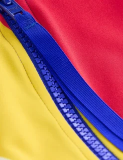 Swimwear-Boden Sporty Zip Back Swimsuit-Multi, Rainbow Cascade Multi,RainbowCascade
