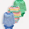 Tops & Bodysuits-Boden Striped 3 Pack Bodies-Oatmeal Multi Stripe OatmealMultiStripe