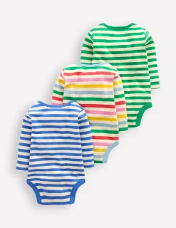 Tops & Bodysuits-Boden Striped 3 Pack Bodies-Oatmeal Multi Stripe OatmealMultiStripe