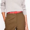 Belts-Boden Suede Skinny Buckle Belt-Strawberry Tart Red StrawberryTartRed