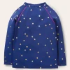 Swimwear & Beachwear-Boden Sunsafe Patterned Rash Vest-Navy Rainbow Confetti Spot NavyRainbowConfettiSpot