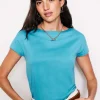 Tops & Blouses | T-Shirts & Tanks-Boden Supersoft Boat Neck T-Shirt-Blue Grass BlueGrass
