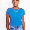 Tops & Blouses | T-Shirts & Tanks-Boden Supersoft Boat Neck T-Shirt-Gallery Blue GalleryBlue