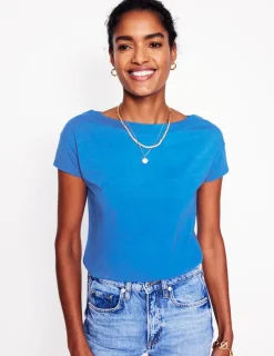 Tops & Blouses | T-Shirts & Tanks-Boden Supersoft Boat Neck T-Shirt-Gallery Blue GalleryBlue