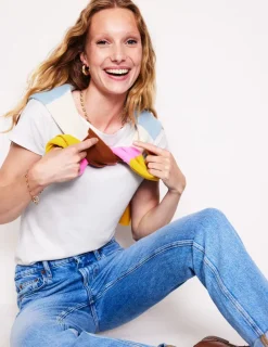 Tops & Blouses | T-Shirts & Tanks-Boden Supersoft Boat Neck T-Shirt- White