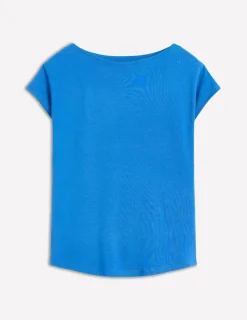 Tops & Blouses | T-Shirts & Tanks-Boden Supersoft Boat Neck T-Shirt-Gallery Blue GalleryBlue