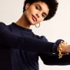 Tops & Blouses | T-Shirts & Tanks-Boden Supersoft Frill Detail Top- Navy