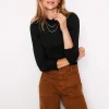 Tops & Blouses | T-Shirts & Tanks-Boden Supersoft Frill Detail Top- Black