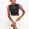 Nightwear & Lougewear | T-Shirts & Tanks-Boden Supersoft Frill Detail Vest- Black