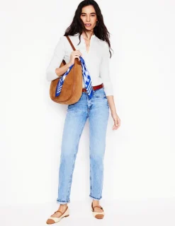 Tops & Blouses | T-Shirts & Tanks-Boden Supersoft Frill Henley Top- White