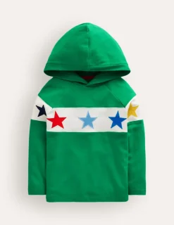 Tops, T-Shirts & Polos | Sweatshirts & Hoodies-Boden Supersoft Hooded Raglan-Highland Green HighlandGreen