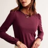 Tops & Blouses | T-Shirts & Tanks-Boden Supersoft Long Sleeve Top-Deep Wisteria DeepWisteria