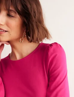 Tops & Blouses | T-Shirts & Tanks-Boden Supersoft Long Sleeve Top-Cherry Jam CherryJam
