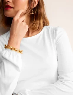 Tops & Blouses | T-Shirts & Tanks-Boden Supersoft Long Sleeve Top- White