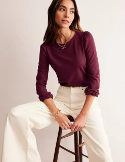 Tops & Blouses | T-Shirts & Tanks-Boden Supersoft Long Sleeve Top-Deep Wisteria DeepWisteria