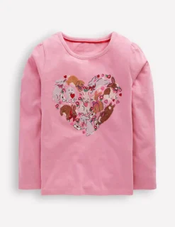 Tops & T-Shirts-Boden Superstitch Puff Sleeve Top-Bubblegum Pink Bunnies BubblegumPinkBunnies