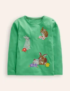Tops & T-Shirts-Boden Superstitch Puff Sleeve Top-Jade Bunnies JadeBunnies