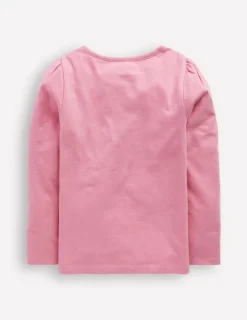 Tops & T-Shirts-Boden Superstitch Puff Sleeve Top-Bubblegum Pink Bunnies BubblegumPinkBunnies