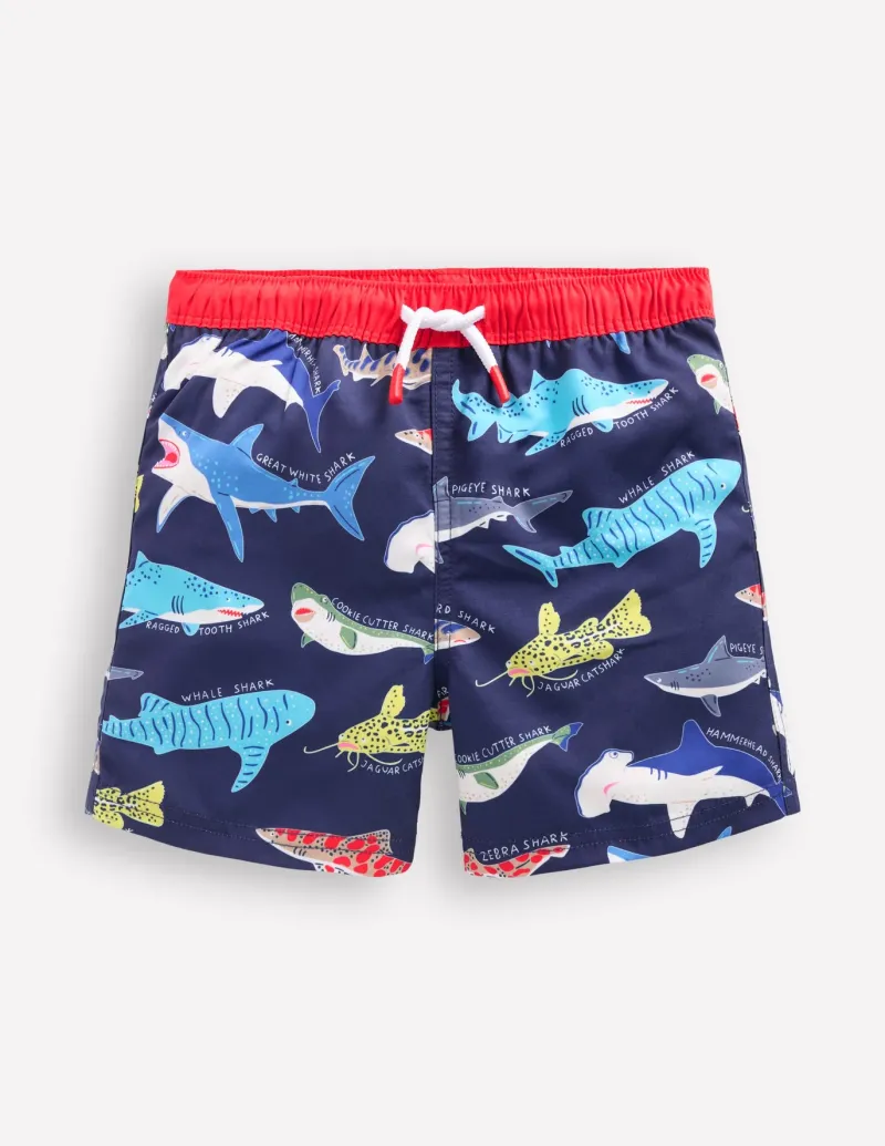 Swimwear & Beachwear-Boden Swim Shorts-College Navy Sharks CollegeNavySharks