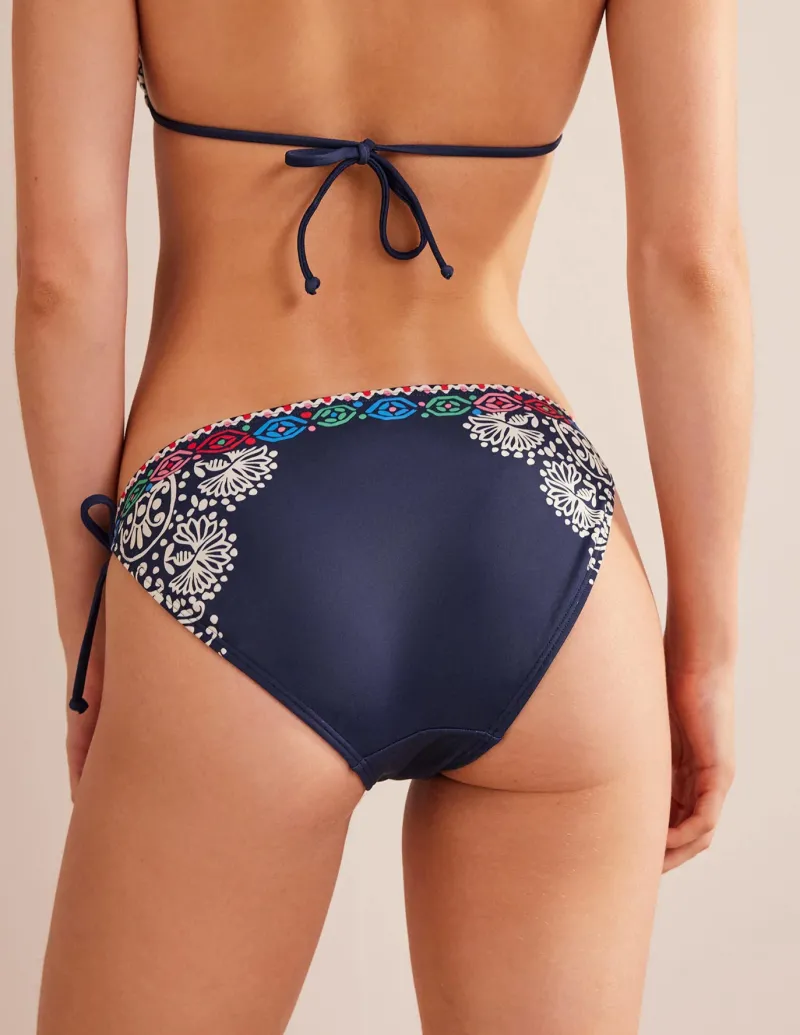 Swimwear-Boden Symi String Bikini Bottoms-Midnight, Kurbits Floral Midnight,KurbitsFloral