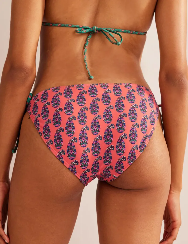 Swimwear-Boden Symi String Bikini Bottoms-Persimmon Orange Paisley PersimmonOrangePaisley
