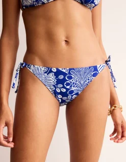 Swimwear-Boden Symi String Bikini Bottoms-Surf The Web, Gardenia Swirl SurfTheWeb,GardeniaSwirl
