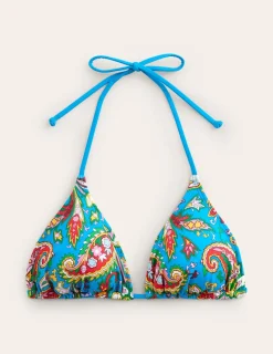 Swimwear-Boden Symi String Bikini Top-Bright Blue, Seashell BrightBlue,Seashell