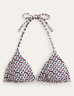Swimwear-Boden Symi String Bikini Top-Dark Burgundy, Reverie DarkBurgundy,Reverie