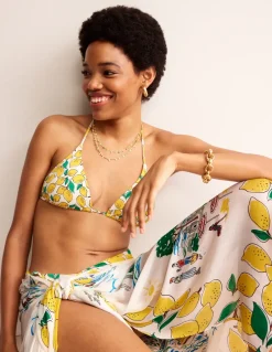 Swimwear-Boden Symi String Bikini Top-Ivory, Lemons Ivory,Lemons