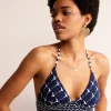 Swimwear-Boden Symi String Swimsuit-French Navy, Seagull FrenchNavy,Seagull