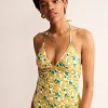 Swimwear-Boden Symi String Swimsuit-Ivory, Lemons Ivory,Lemons