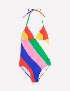 Swimwear-Boden Symi String Swimsuit-Multi, Rainbow Cascade Multi,RainbowCascade