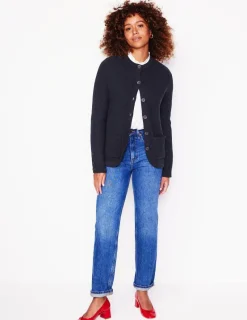 Sweaters & Cardigans-Boden Textured Stitch Cardigan- Navy