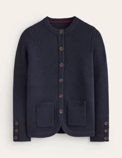Sweaters & Cardigans-Boden Textured Stitch Cardigan- Navy